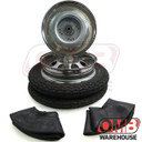 10" Chrome Wheel Package - Universal Tire - 60 Tooth Sprocket