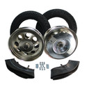 10" Chrome Wheel Package - Universal Tire - 72 Tooth Sprocket