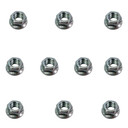 Pack of (10) Zinc Plated Steel Serrated Flange Hex Locknuts 5/8"-18 Thread Size
