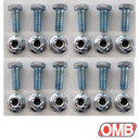 Set of 12 Shear Pins Bolts Locking Nuts Fits Honda HS1132 HS928 HS828 HS724