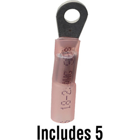 Crimp and Seal Electrical Terminal Red Crimp and Seal #8 Ring Terminal Crimp and Seal Electrical Terminal Red Crimp and Seal #8 Ring Terminal