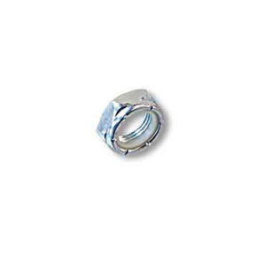 Locknut, 3/8-24 Thin, Nylon Insert, Zinc Plated
