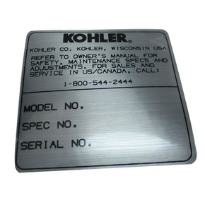 Kohler Decal 41 037 10-S Kohler Decal 41 037 10-S