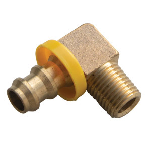 Fitting 1/4" MNPT x 3/8" Barb Elbow
