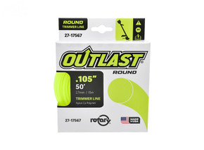 TRIMMER LINE .105 X 50' OUTLAST ROUND YELLOW