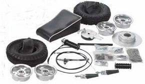 Mini Bike Kit with 10" Steel Wheels (No Frame) Mini Bike Kit with 10" Steel Wheels (No Frame)