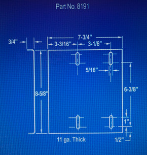 Engine Mounting Plate 7.75" x 8.75" Engine Mounting Plate 7.75" x 8.75"
