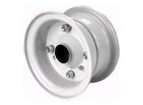 Steel Rim 2 Piece 6"X 3-1/4"Universal Fits (White)