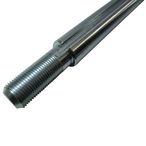 1" Solid 36" Steel Axle, Stepped, Threaded Ends