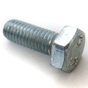 Zinc-Plated Bolt, M6 x 1 mm Thread, 12 mm Long