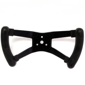 Polished Aluminum Butterfly Steering Wheel (Black)