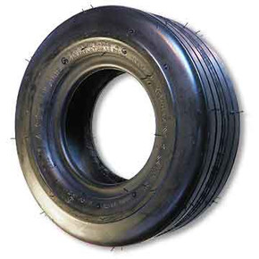 15 X 6.00 x 6 Carlisle Ribbed Tire, 4 Ply, 5.9" Wide, 15.0" OD, Flat Profile