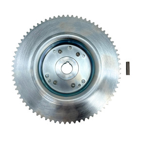 72 Tooth 35 Chain Sprocket 4-1/2" Drum Riveted to Mini-Hub, 1" Bore