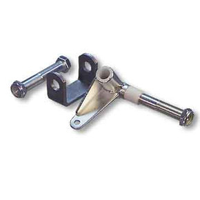 Spindle & Bracket Set, 5/8-18 Axle X 4-1/2" Length, 5/8" Kingpin, Side 1