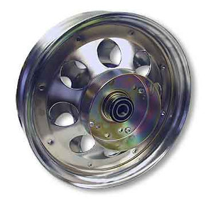 10" Steel Wheel, Chrome Plated, With 5/8" ID Precision Bearing, Brake Drum