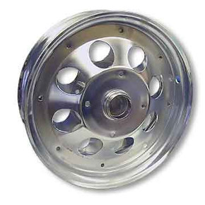 10" Steel Wheel, Chrome Plated Less Bearings