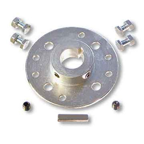 Mini-Hub, Steel, Zinc Plated, 1-1/4" Bore & Hardware Kit