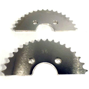 36 Tooth Axle Sprocket, Aluminum, 40 Chain 1.75" Bore, 2.75" Bolt Circle