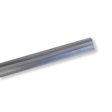 1" Solid Axle 18" Long 1/4" Keyway Zinc Plated