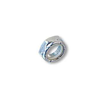 Locknut, 3/8-24 Thin, Nylon Insert, Zinc Plated