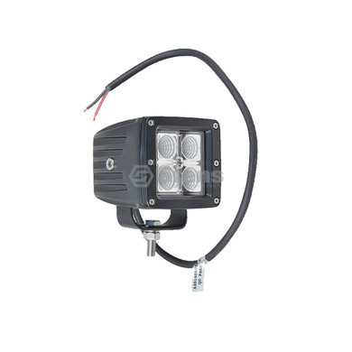 Work Light 12-24 Volt, 3" square, 4 LED, flood
