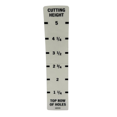 Scag OEM 482549 DECAL, CUTTING HEIGHT