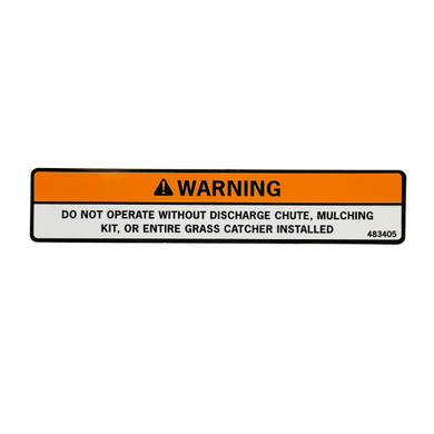 Scag OEM 483405 DECAL, WARNING