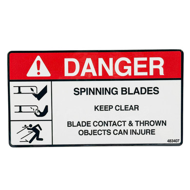 Scag OEM 483407 DECAL, SPINNING BLADES