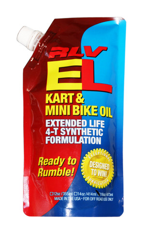 RLV OIL0260 16Oz Pouch Of El Minibike & Kart Oil, Extended Life 4-T Synthetic Formulation 5W-30 For 4-Cycle Engines, 4 Pack