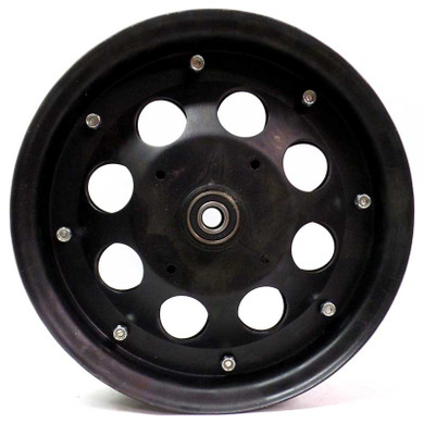 Scratch and Dent 10" Steel Wheel, Black Oxide With 5/8" ID Precision Bearings