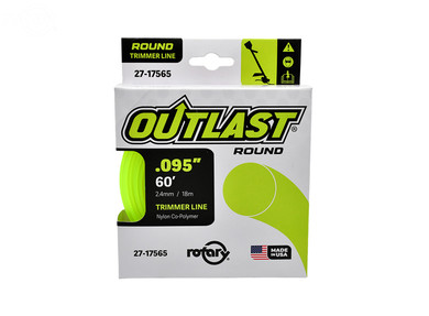 TRIMMER LINE .095 X 60' OUTLAST ROUND YELLOW