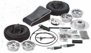 Mini Bike Kit with 10" Steel Wheels (No Frame)
