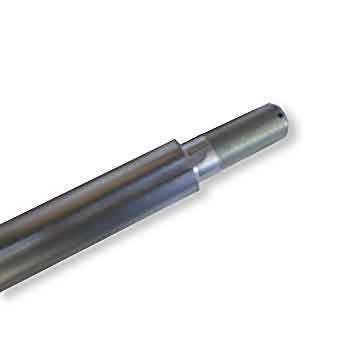 1" Solid 54" Steel Axle, Stepped, Threaded Ends