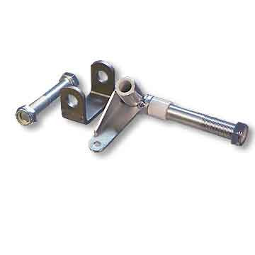 Spindle & Bracket Set, 3/4-16 Axle X 4-1/2" Length, 5/8 Kingpin, Side 1