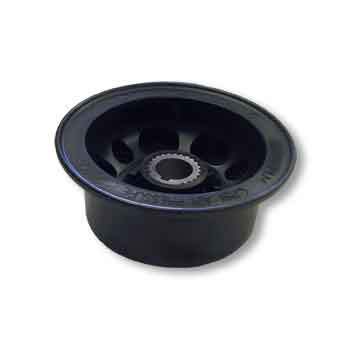5" AZUSALite Wheel, For 1" Live Axle, One Half, 2" Wide With 1" ID Steel Insert, 1/4" Keyway