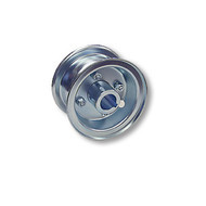 4" Wheel, Steel, Assembly With 1" Live Axle Hub, 2 Piece Rim, 2 3/4" Wide