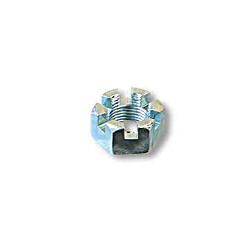Slotted Hex Nut, 5/16-24, Zinc Plated