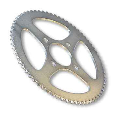 54 Tooth Steel Sprocket 40 41 420 Chain, 2" Bore, 4 Holes, 2.875" Bolt Circle