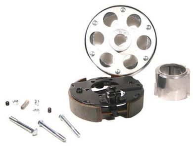6" Plated Drum Brake Assembly, Riveted to 1-1/4" Uni-Hub w/ Spacer and Hardware