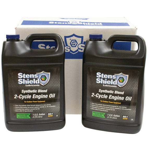 2-Cycle Engine Oil 50:1 Synthetic Blend, Four 1 gallon bottles