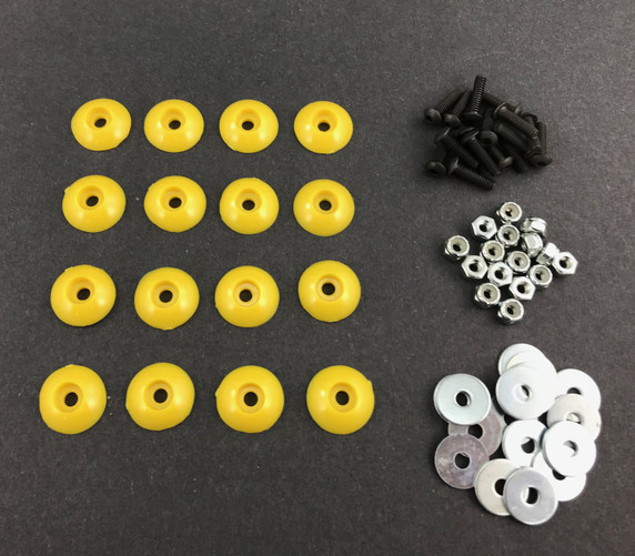 16-Piece Body Fastener Kit (Yellow) for Mini Bike & Go Kart - Washers Bolts Nuts