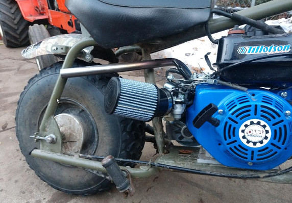 Right Side Exit 1" Header Pipe Predator 212 GX200 196cc Clone