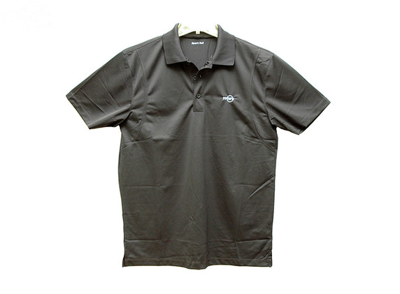 Black Polo Shirt With Rotary Logo Lg