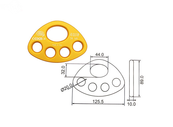 Four Hole Rigging Plate From Kong