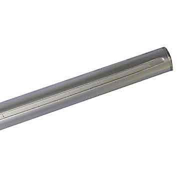 1-1/4" Hollow 24" Aluminum Axle, Snap Ring, .195 Wall, Silver
