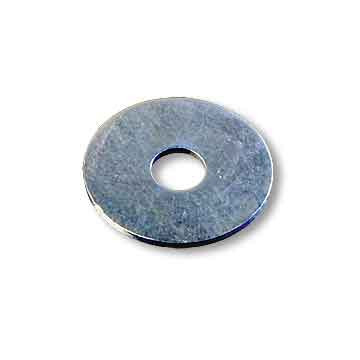 Fender Washer, 3/16" Id X 1" Od, Zinc Plated