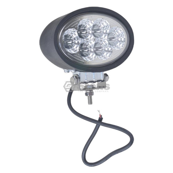 Work Light 12-24 Volt, 6 1/8" x 3 15/16" oval, 6 LED, spot