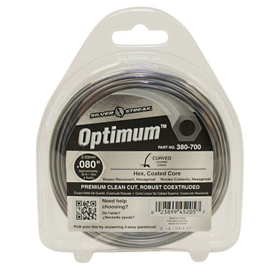 Optimum Trimmer Line .080 50' Clam Shell