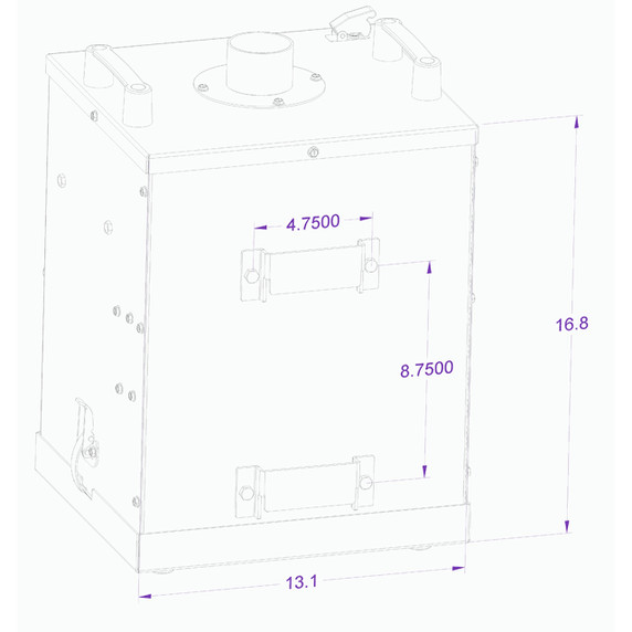 Magna-Matic MAG-200-2.5H Dust Collector with 2.5" Inlet and 3' Hose (For MAG8000/MAG-9000)