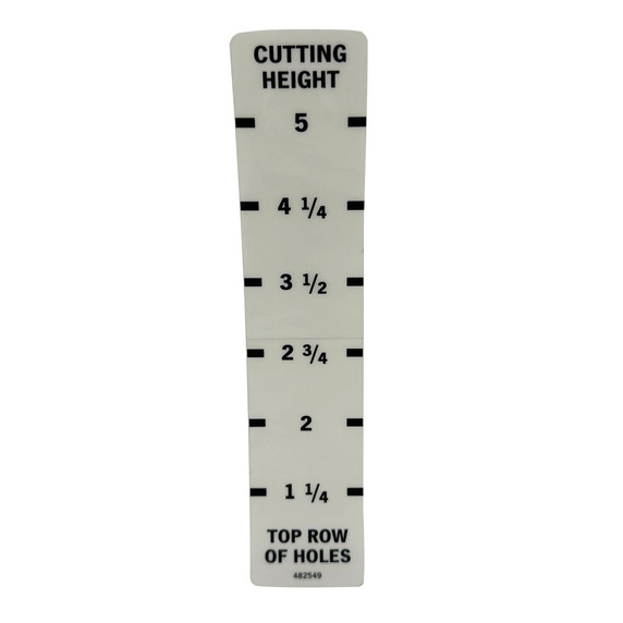 Scag OEM 482549 DECAL, CUTTING HEIGHT